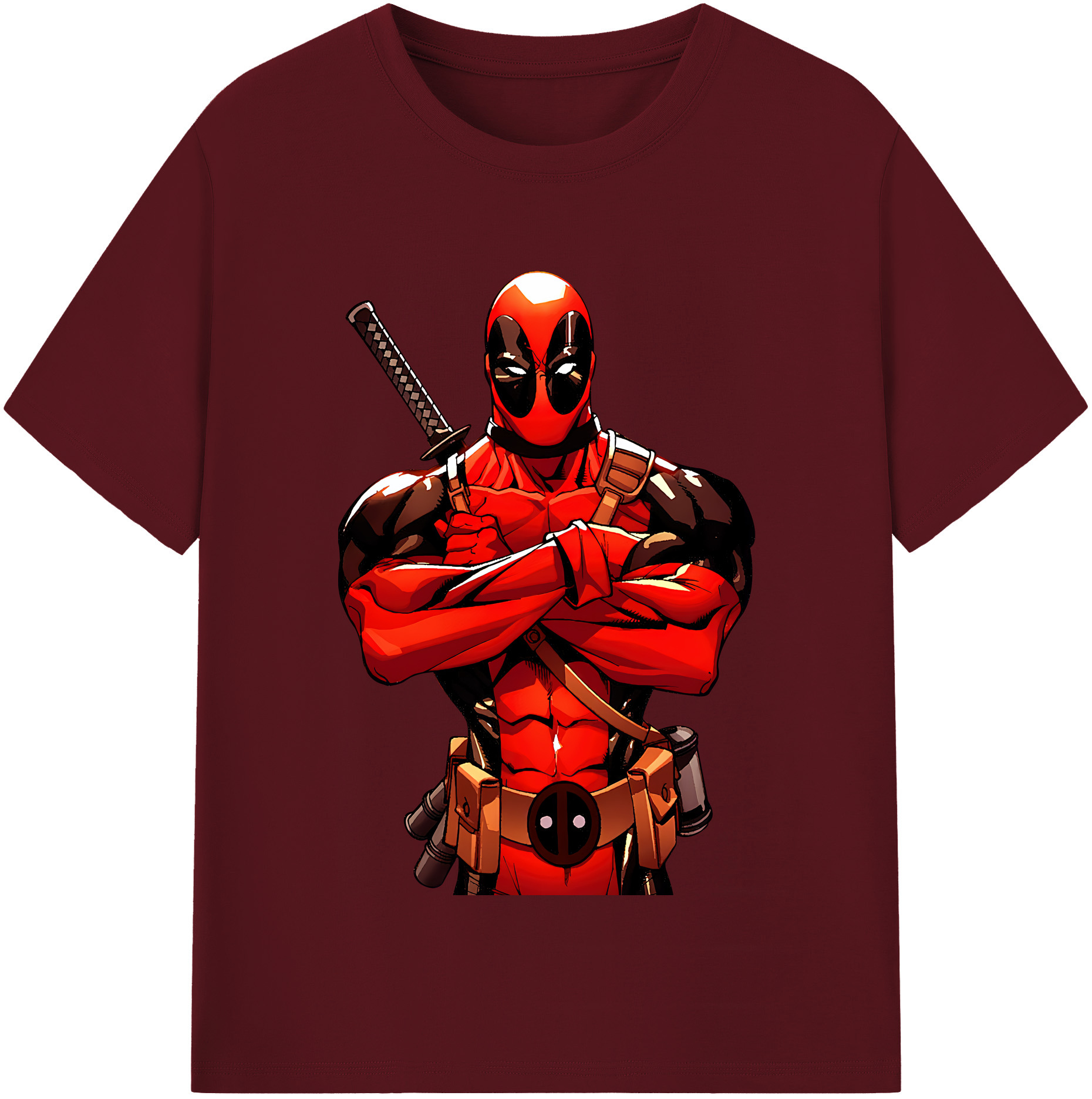 （画像用） Deadpool デッドプール 綿100％半袖Tシャツ（フロントプリント）